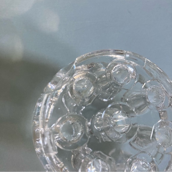 Vintage Glass Flower Frog With Flaws - Picture 5 of 6